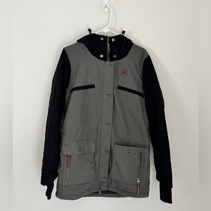 Grey and Black Winter Coat - Orage Outerwear - Medium